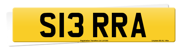 Registration number S13 RRA