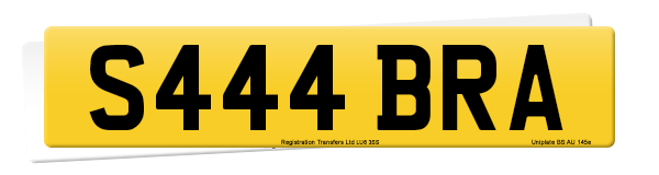 Registration number S444 BRA