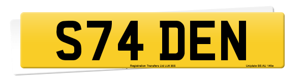Registration number S74 DEN