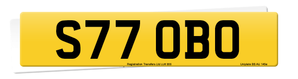 Registration number S77 OBO