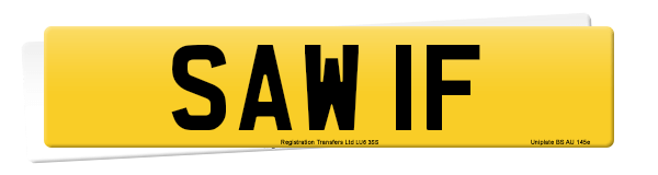 Registration number SAW 1F