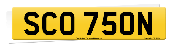 Registration number SCO 750N