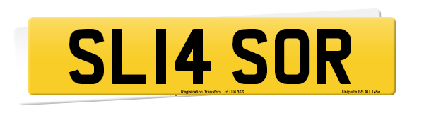 Registration number SL14 SOR