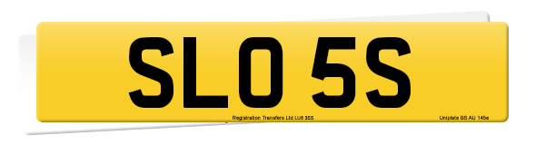 Registration number SLO 5S