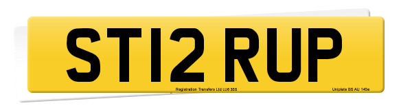 Registration number ST12 RUP