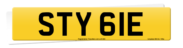 Registration number STY 61E