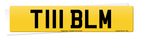 Registration number T111 BLM