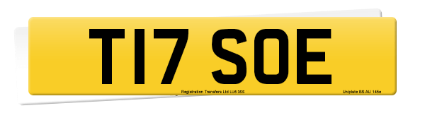Registration number T17 SOE