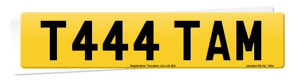 Registration number T444 TAM