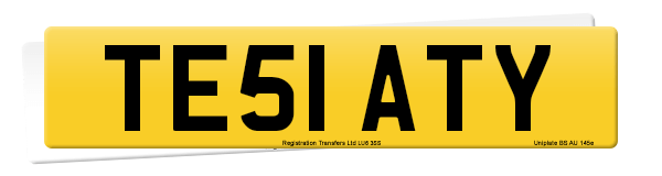 Registration number TE51 ATY