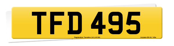 Registration number TFD 495