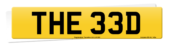 Registration number THE 33D