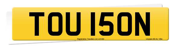 Registration number TOU 150N
