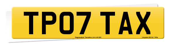Registration number TP07 TAX