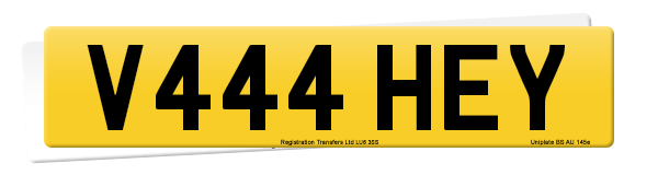 Registration number V444 HEY