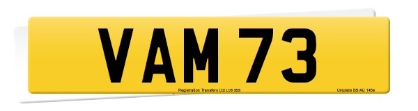 Registration number VAM 73