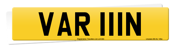Registration number VAR 111N