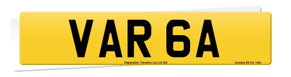 Registration number VAR 6A