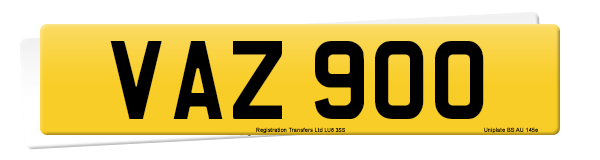 Registration number VAZ 900