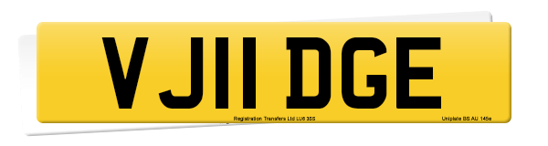 Registration number VJ11 DGE