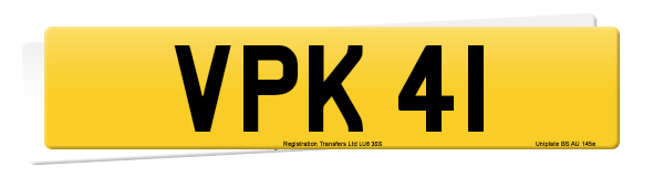Registration number VPK 41