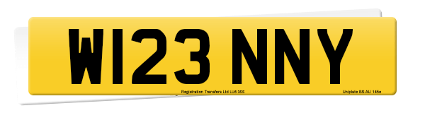 Registration number W123 NNY