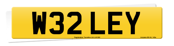 Registration number W32 LEY