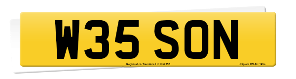 Registration number W35 SON