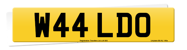 Registration number W44 LDO