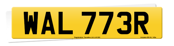 Registration number WAL 773R