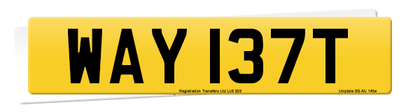 Registration number WAY 137T