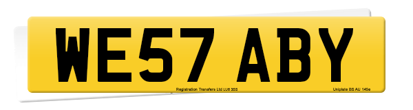 Registration number WE57 ABY