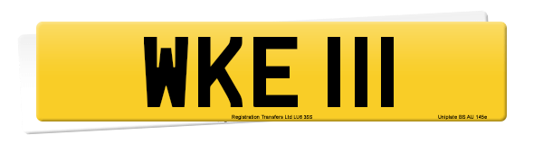 Registration number WKE 111
