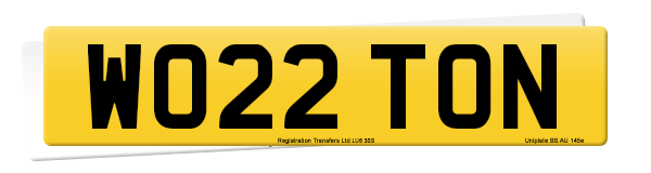 Registration number WO22 TON
