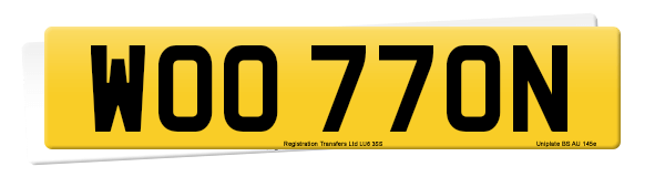 Registration number WOO 770N