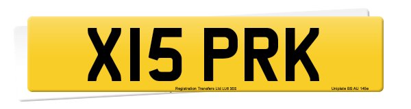 Registration number X15 PRK