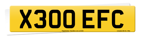 Registration number X300 EFC