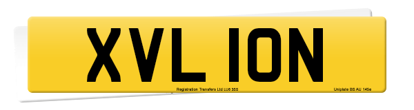 Registration number XVL 10N