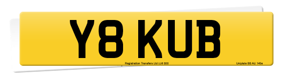 Registration number Y8 KUB