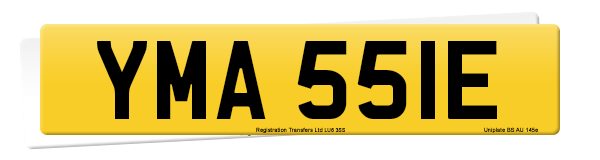 Registration number YMA 551E