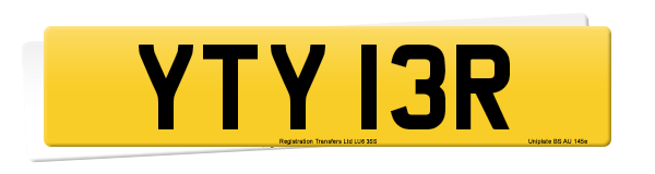 Registration number YTY 13R