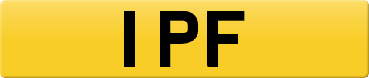 Number plate 1 PF