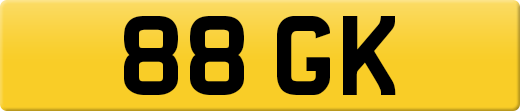 Number plate 88 GK